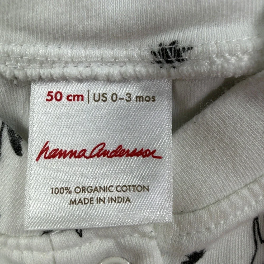 Hanna Andersson Baby Unicorn Organic Cotton Footed Sleeper White 0-3 Months